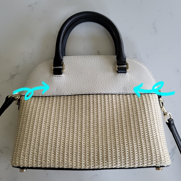 KATE SPADE Shoulder/Handbag Straw/Leather Combi - Picture 14 of 16